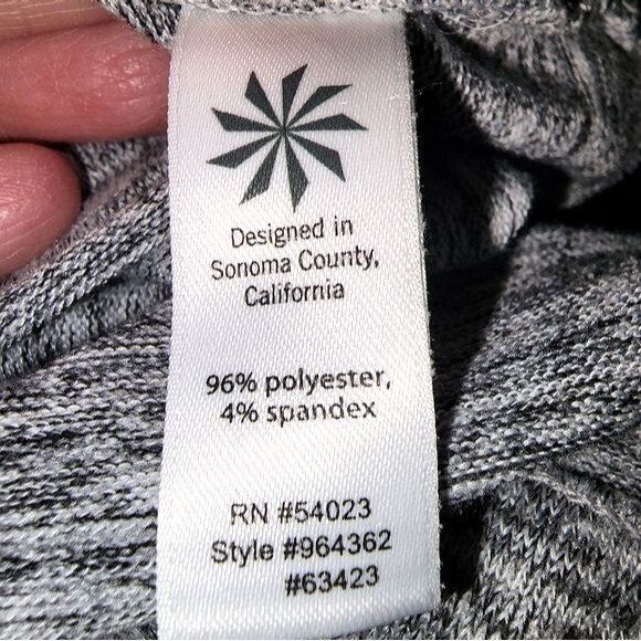 Athleta Heather Gray Kickback Sweatshirt Zip Up Cowl Neck Jacket Size M - Picture 11 of 12